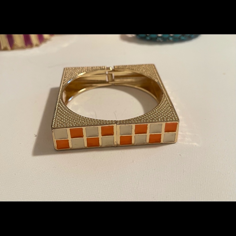 Open Bracelet orange gold and white brand new - Picture 2 of 4